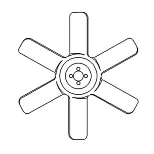 Aftermarket New 6 Blade Fan Fits Kubota Tractor Models M5950 M6030 Plus 15725-74110 - main